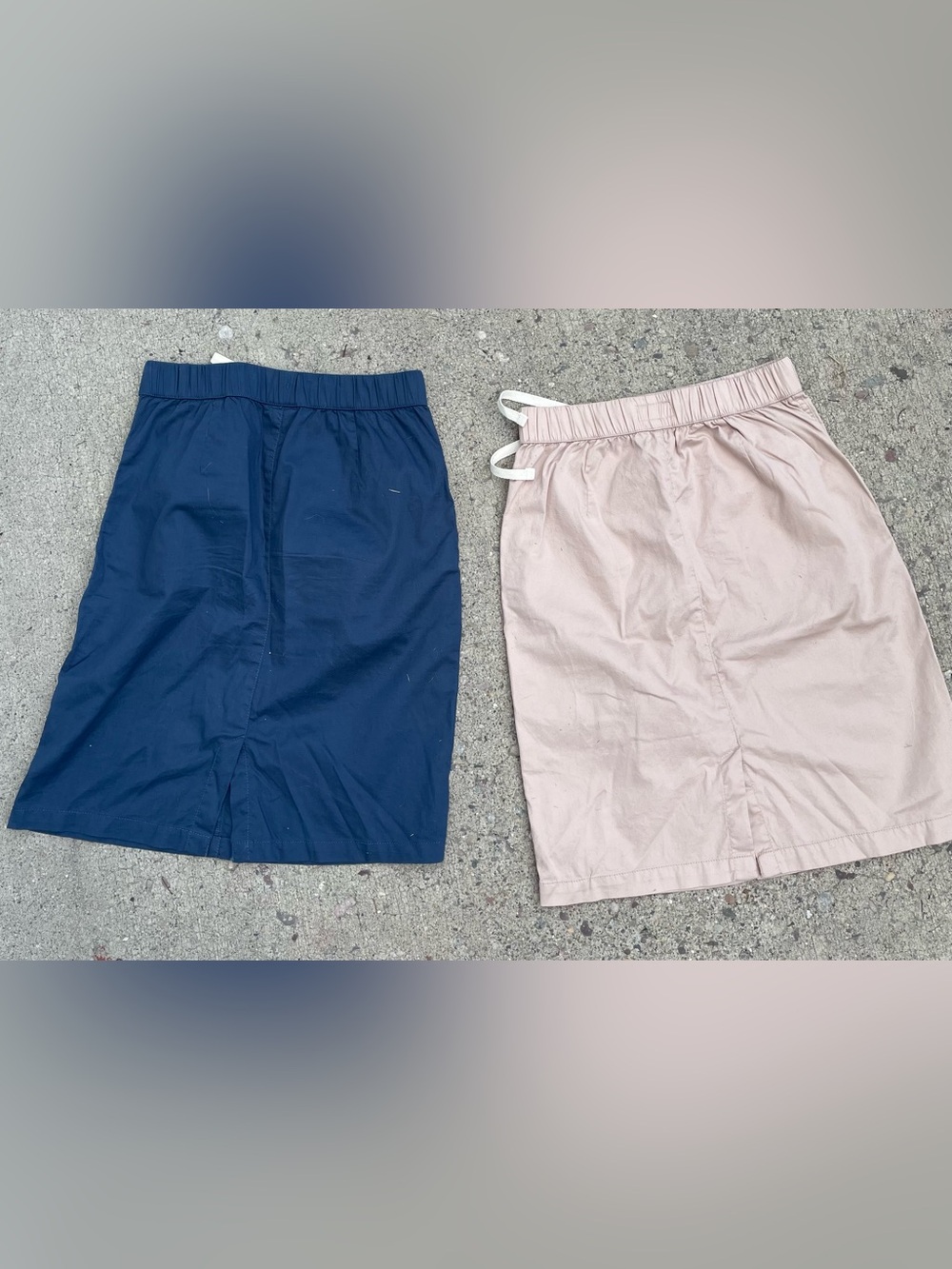 Pact twill skirts xs organic cotton tan navy 2pc - Picture 2 of 4